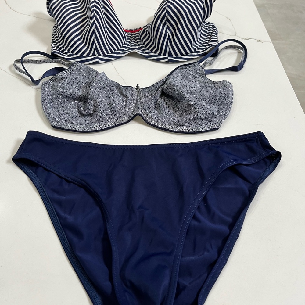 Freya Navy and White Striped Bikini Set